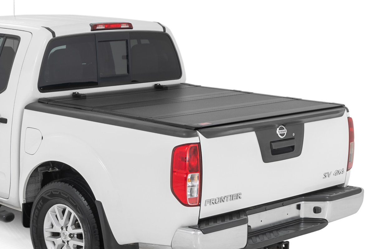 Nissan Frontier Hard Tri-Fold Flip Up Bed Cover - Rough Country - Second-Generation - '05-'21